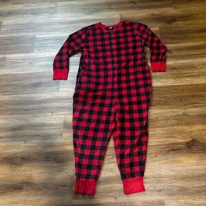 Joe Fresh Red and Black Plaid Onesie Pajama